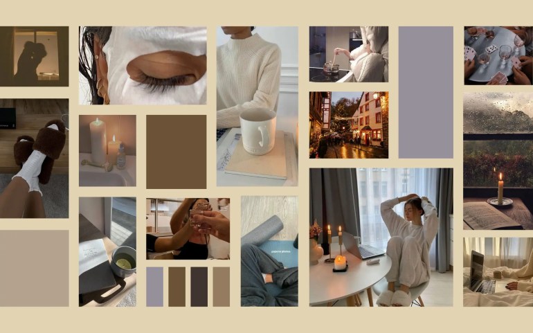 winter theme mood board