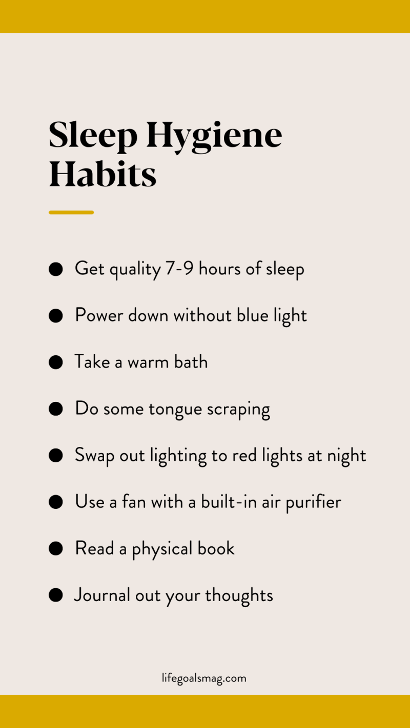 sleep hygiene habits